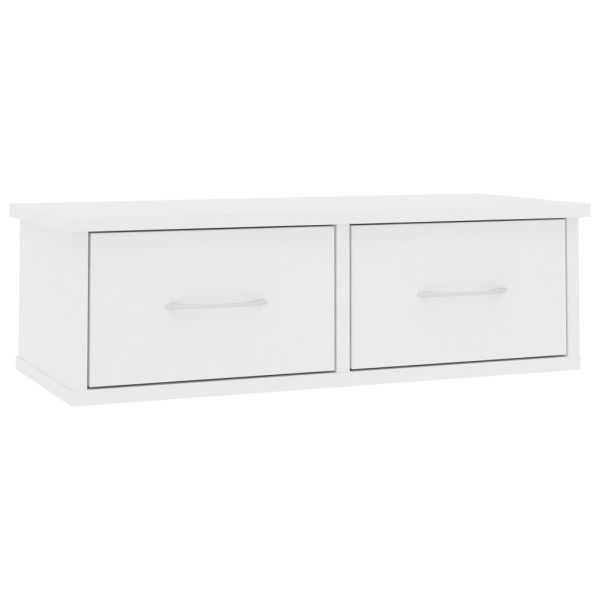 Wall-mounted Drawer Shelf White 60x26x18.5 cm Engineered Wood - Image 2
