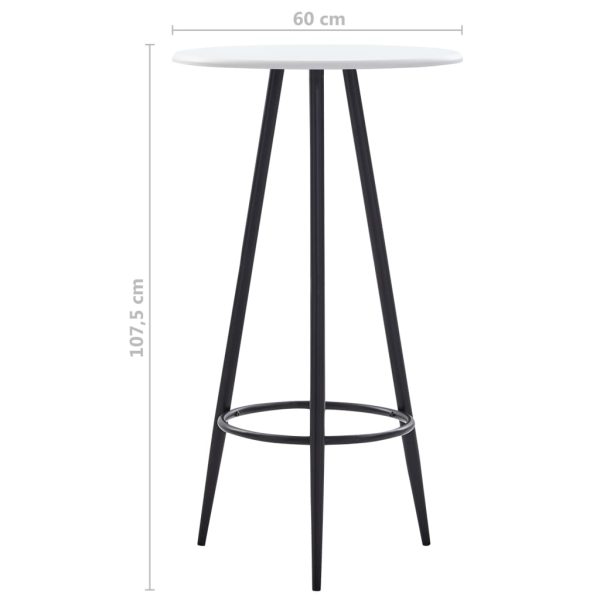 Bar Table White 60x107.5 cm MDF - Image 4