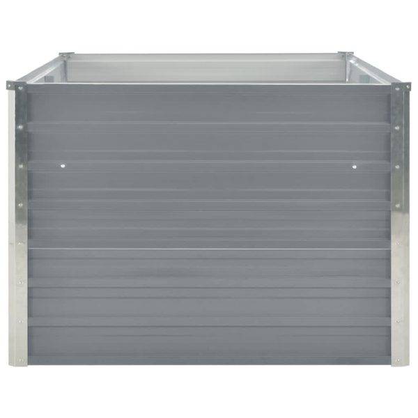 Raised Garden Bed 160x80x45 cm Galvanised Steel Grey - Image 4