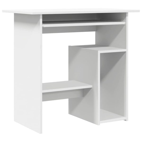Desk High Gloss White 80x45x74 cm Engineered Wood - Image 8