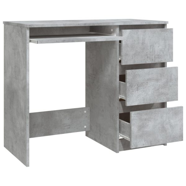 Desk Concrete Grey 90x45x76 cm Engineered Wood - Image 4