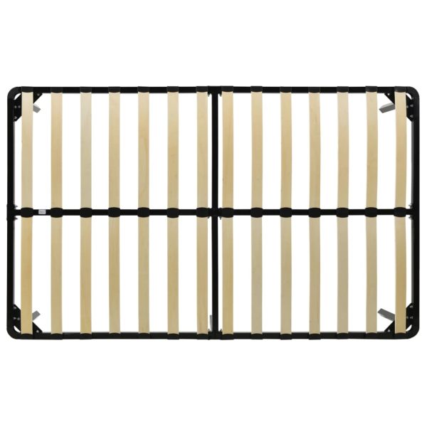 Bed Frame without Mattress Black Metal 140x200 cm - Image 5