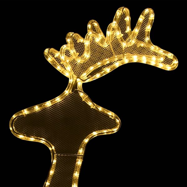 Reindeer Christmas Decoration with Mesh 306 LEDs 60x24x89cm - Image 5
