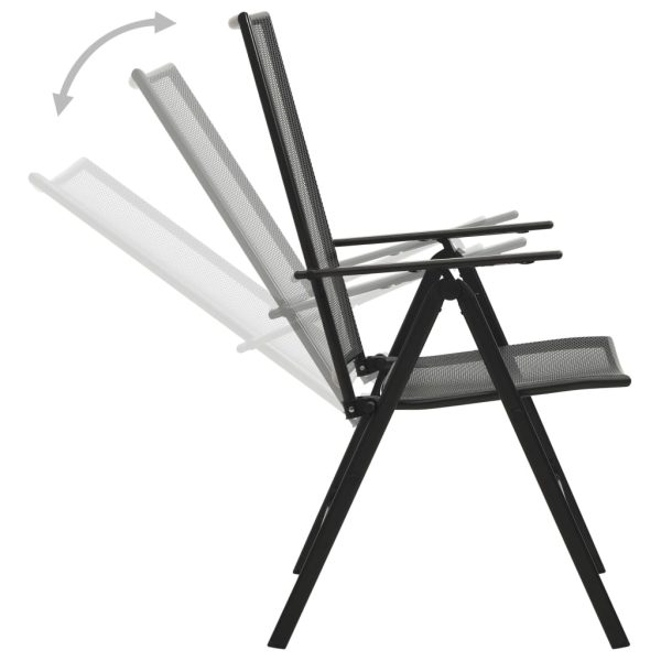 Folding Mesh Chairs 4 pcs Steel Anthracite - Image 4