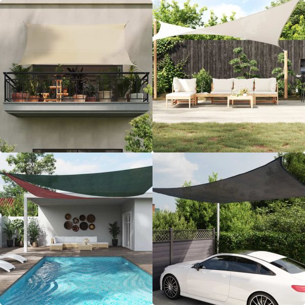 Sunshade Sail 160 g/mÂ² Cream 4x5 m HDPE