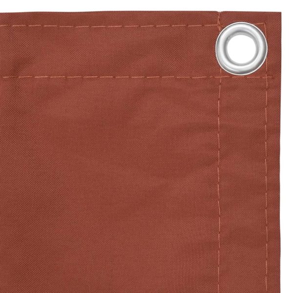 Balcony Screen Terracotta 120x500 cm Oxford Fabric - Image 3