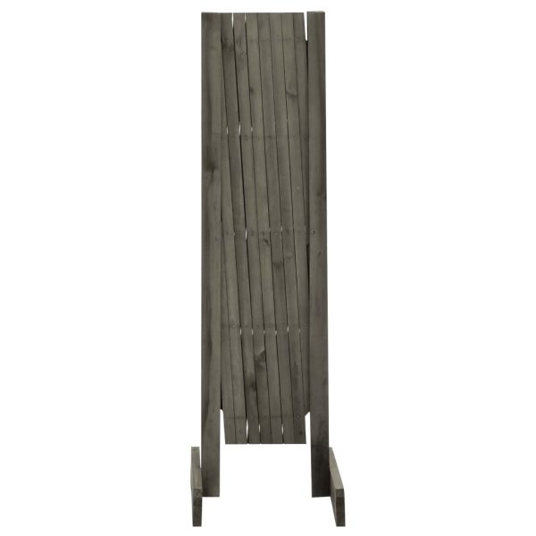 Garden Trellis Fence Grey 150x80 cm Solid Firwood - Image 3