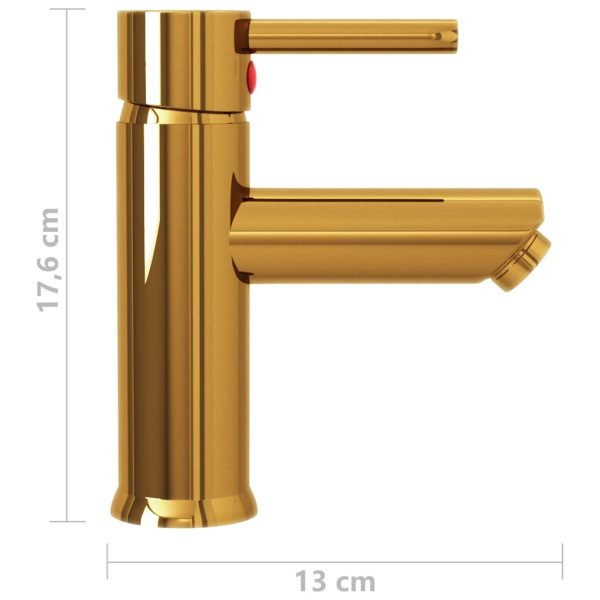 Bathroom Basin Faucet Gold 130x176 mm - Image 5