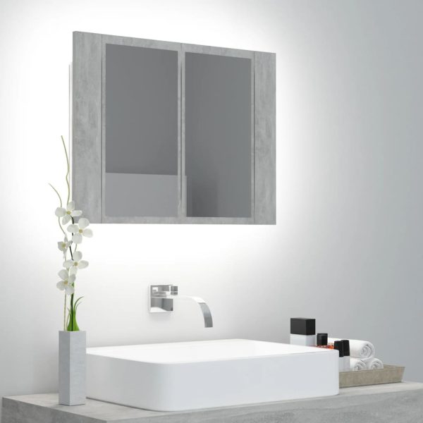 LED Bathroom Mirror Cabinet Black 60x12x45 cm Acrylic - Image 7