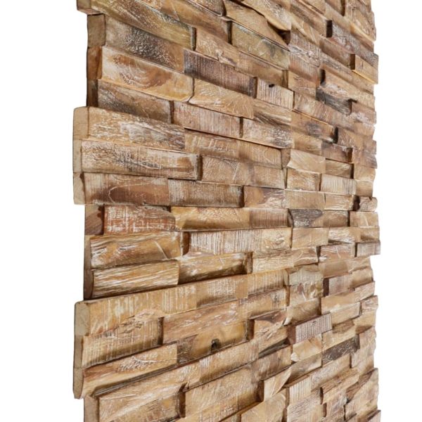 3D Wall Cladding Panels 10 pcs 1.01 mÂ² Solid Teak Wood - Image 3