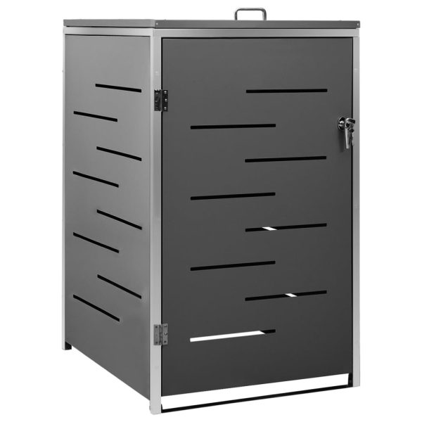 Double Wheelie Bin Shed 138x77.5x112.5 cm Stainless Steel - Image 8