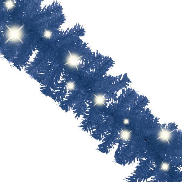 Christmas Garland with LED Lights 10 m Blue - Image 3