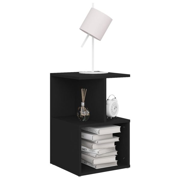 Bedside Cabinets 2 pcs Black 35x35x55 cm Engineered Wood - Image 3