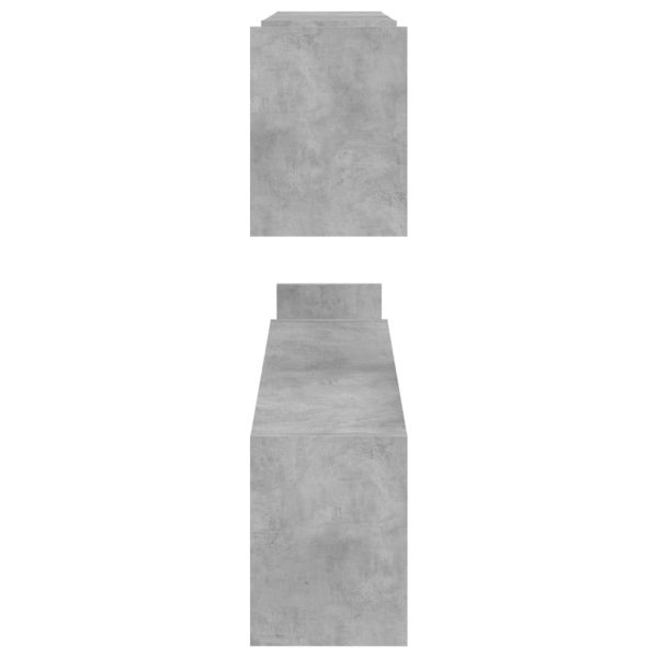Wall Shelf 2 pcs Concrete Grey 100x15x20 cm Engineered Wood - Image 6