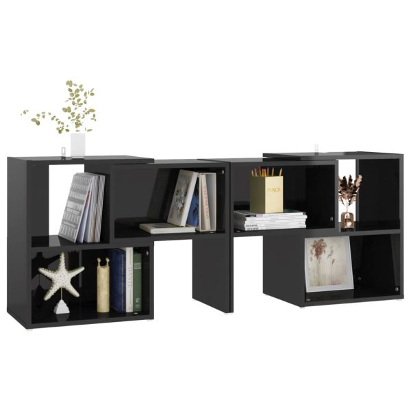 TV Cabinet High Gloss Black 104x30x52 cm Engineered Wood - Image 5