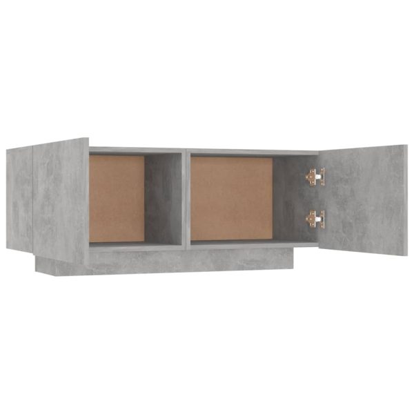 Bedside Cabinet Concrete Grey 100x35x40 cm Engineered Wood - Image 6