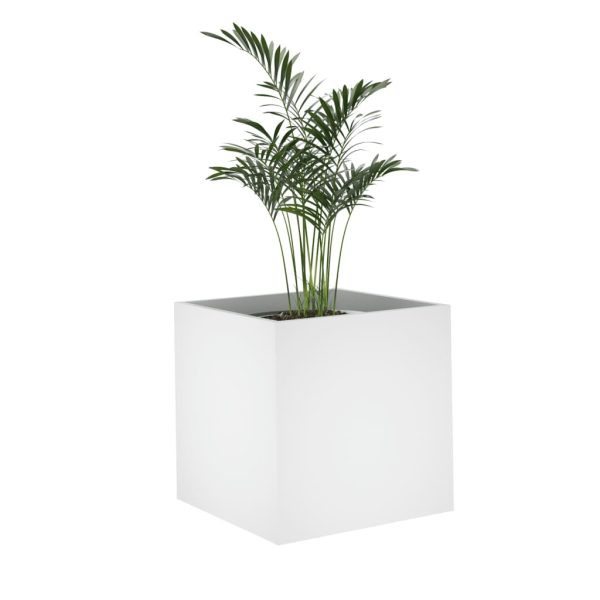 Planter Box White 40x40x40 cm Engineered Wood - Image 4