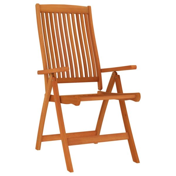 5 Piece Garden Dining Set Solid Wood Eucalyptus - Image 5