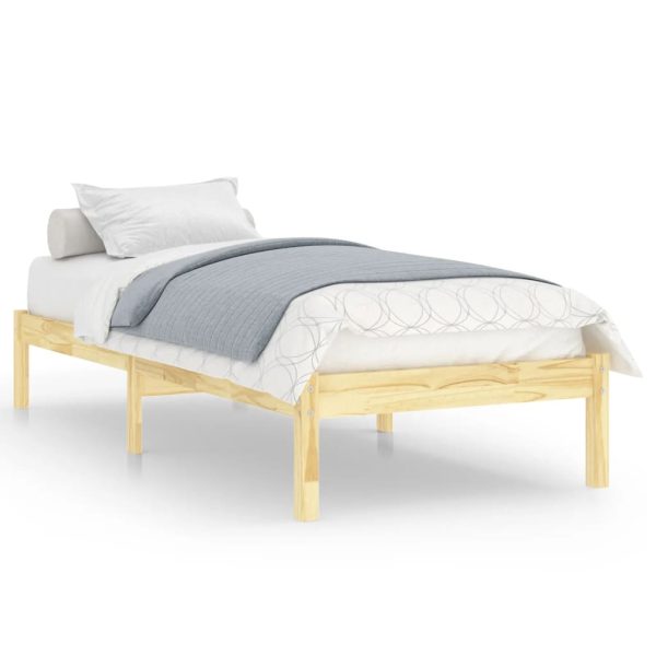 810002 Bed Frame without Mattress Solid Wood 90x200 cm - Image 2