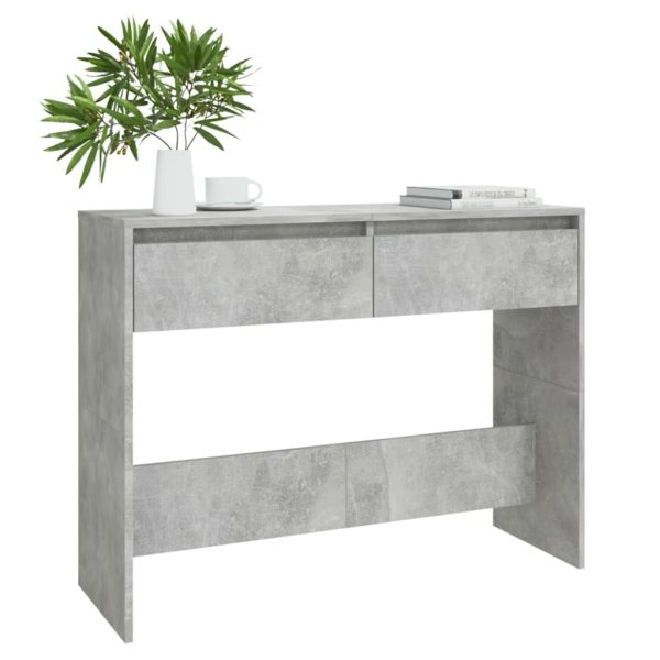Console Table Concrete Grey 100x35x76.5 cm Engineered Wood - Image 3