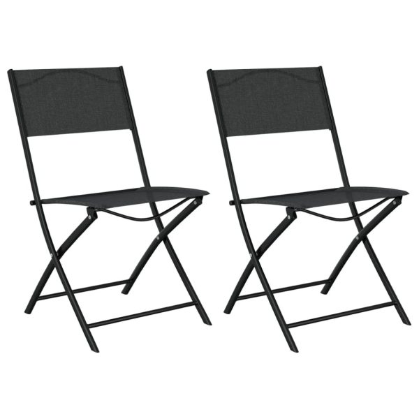 3 Piece Bistro Set Steel Black - Image 3