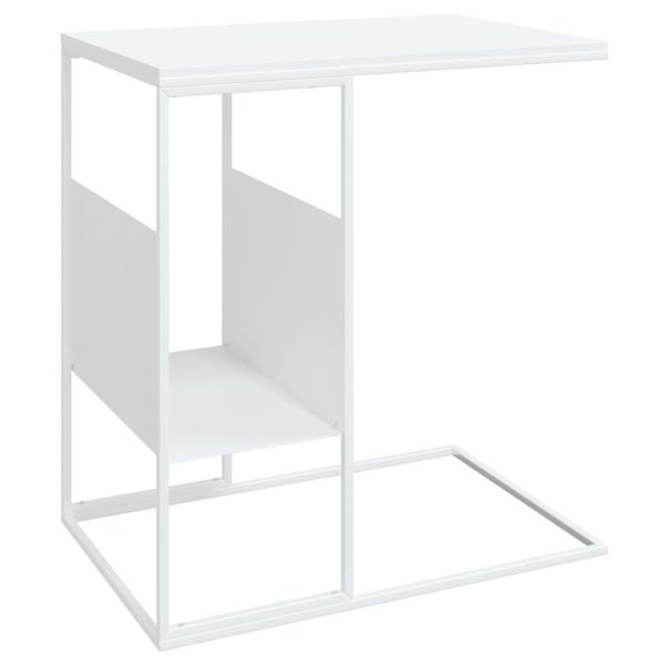 Side Table White 55x36x59.5 cm Engineered Wood - Image 2