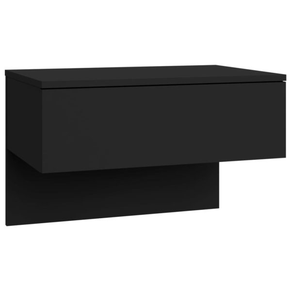 Wall-mounted Bedside Cabinets 2 pcs Black - Image 5