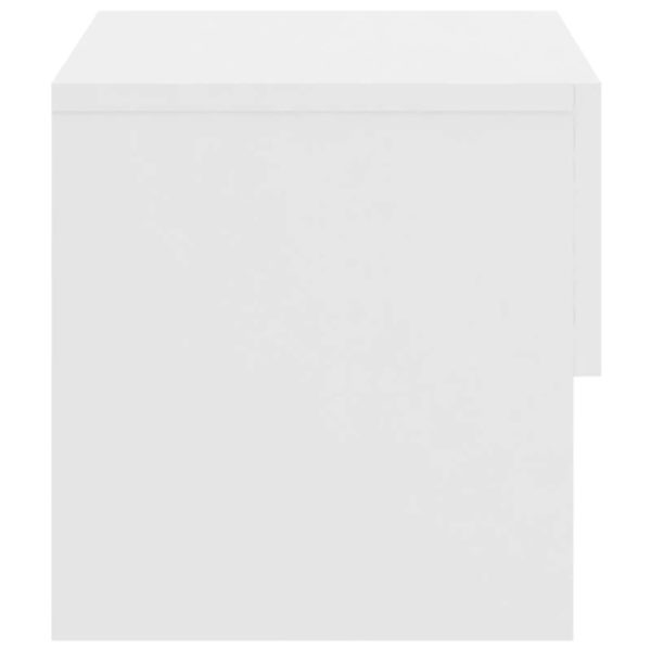 Wall-mounted Bedside Cabinet White - Image 6