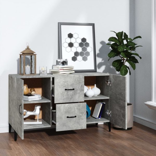 Sideboard Black 100x36x60 cm Engineered Wood - Image 9
