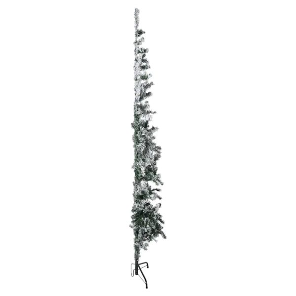 Slim Artificial Half Christmas Tree with Flocked Snow 240 cm - Image 5