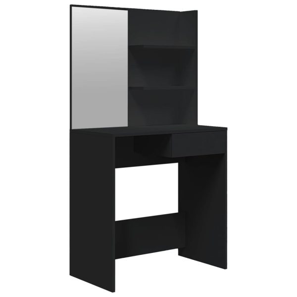 Dressing Table with Mirror Black 74.5x40x141 cm - Image 2