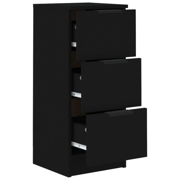Sideboard Black 30x30x70 cm Engineered Wood - Image 6