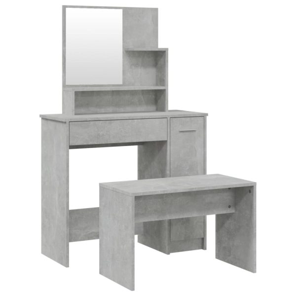 Dressing Table Set Concrete Grey 86.5x35x136 cm - Image 2