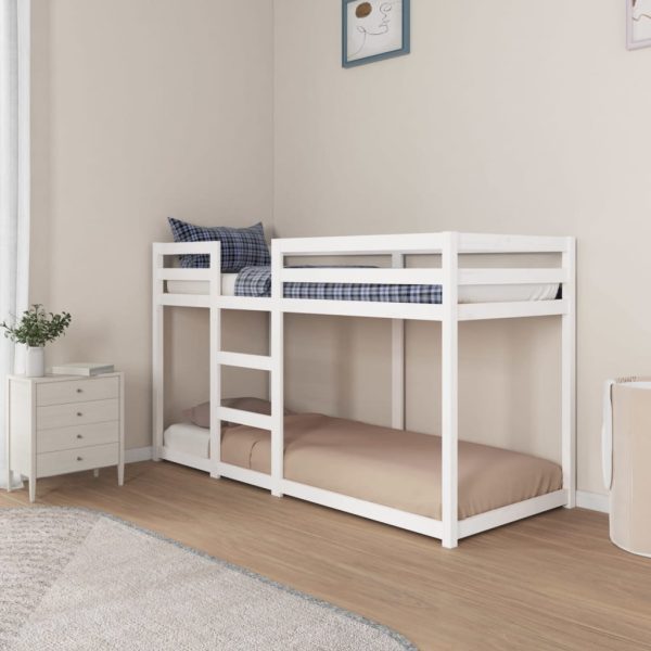 Bunk Bed without Mattress Wax Brown 75x190 cm Small Single Solid Wood Pine - Image 9