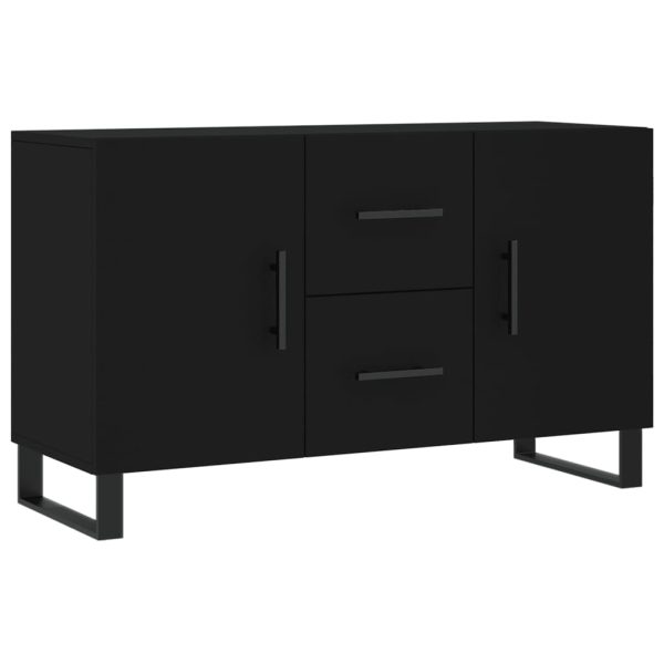 Sideboard Black 100x36x60 cm Engineered Wood - Image 2