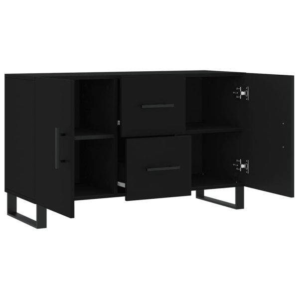 Sideboard Black 100x36x60 cm Engineered Wood - Image 5