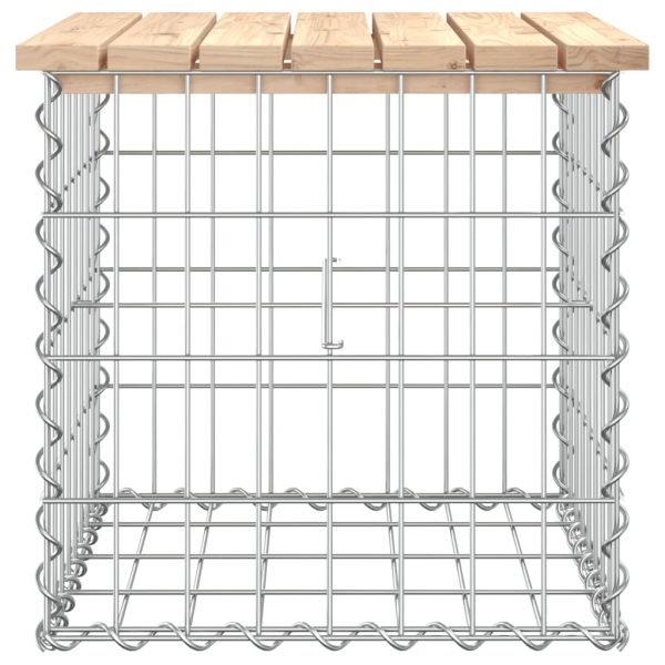 Garden Bench Gabion Design 43x44x42 cm Solid Wood Pine - Image 4