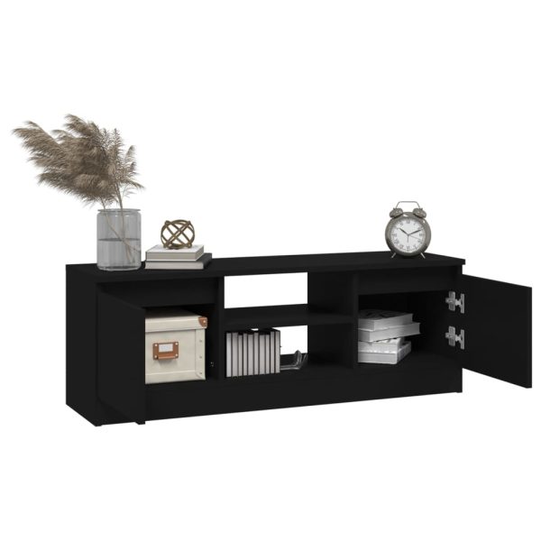 TV Cabinet with Door Black 102x30x36 cm - Image 4