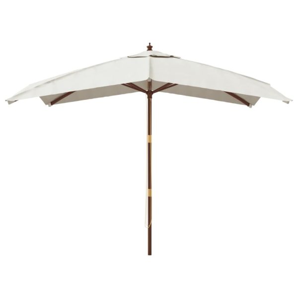 Garden Parasol with Wooden Pole Sand 300x300x273 cm - Image 3