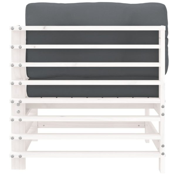 Corner Sofas with Cushions 2 pcs Grey Solid Wood Pine - Image 18