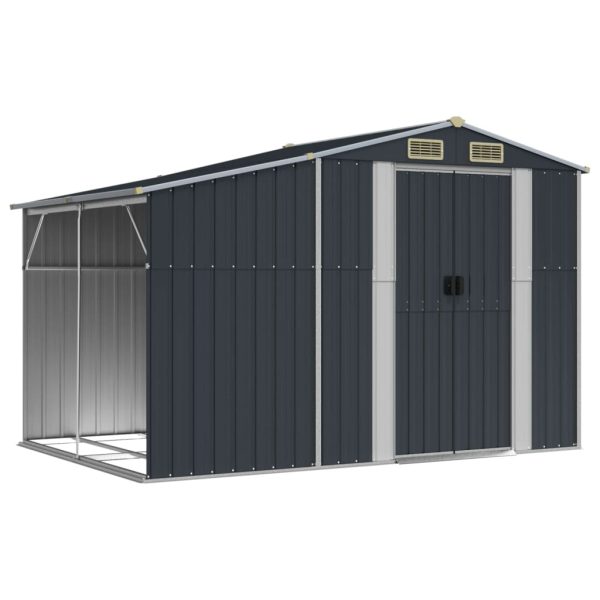 Garden Shed Anthracite 277x192.5x179 cm Galvanised Steel - Image 2