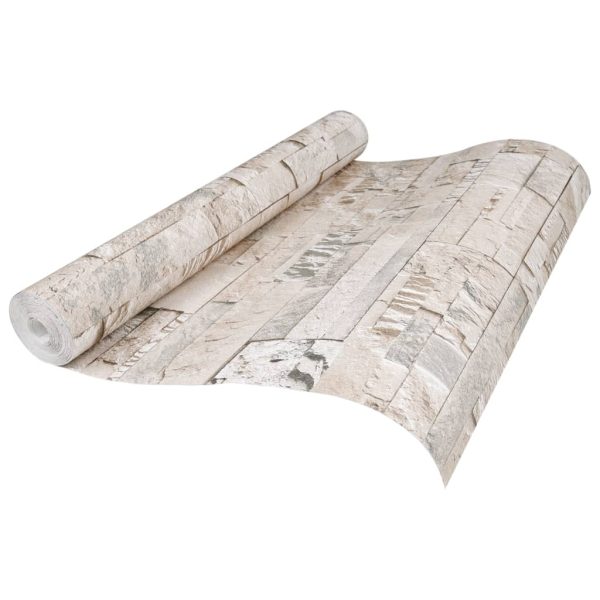 Wallpaper 3D Stone Look Grey and Beige 10x0.53 m Non-woven - Image 4