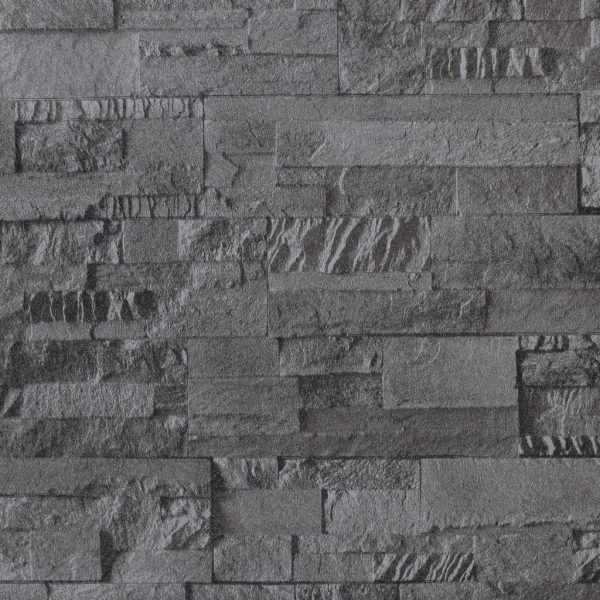 Wallpaper 3D Stone Look Black 10x0.53 m Non-woven - Image 2