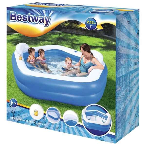 Bestway Family Fun Lounge Pool 213x206x69 cm - Image 5