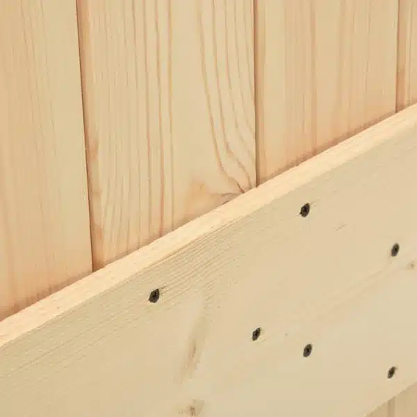 Sliding Door with Hardware Set 90x210 cm Solid Wood Pine - Image 6