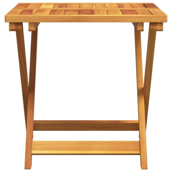 Folding Garden Table 50x50x50 cm Solid Wood Acacia - Image 4