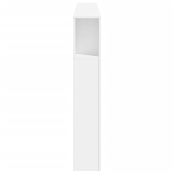 LED Headboard White 200 cm Engineered Wood - Image 4