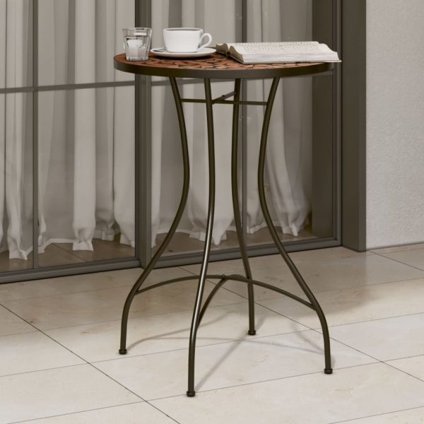 Bistro Table Terracotta and White 60 cm Mosaic - Image 6