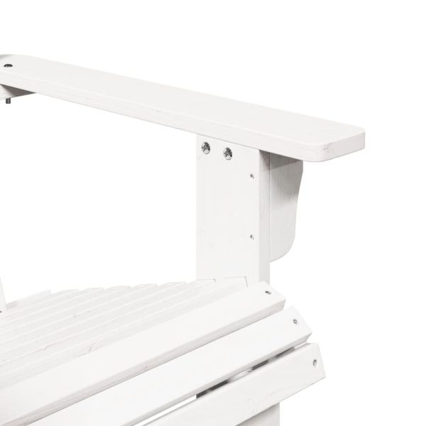 Adirondack Chair White 69x85x90.5 cm Solid Wood Fir - Image 6
