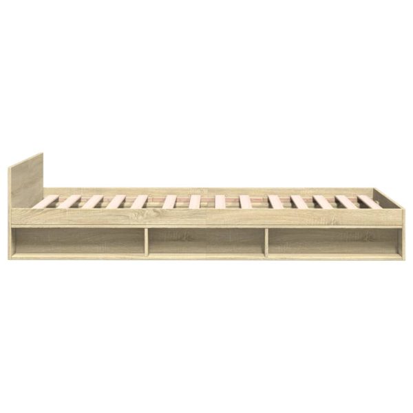 Bed Frame with Drawer without Mattress Sonoma Oak 100x200 cm - Image 5